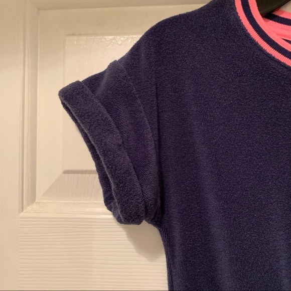 Cat & Jack Terry Cloth Navy Blue Dress-Size 10/12 - Picture 5 of 8